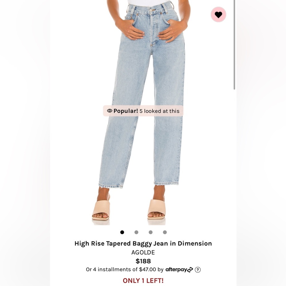 AGOLDE High Rise Tapered Baggy jeans